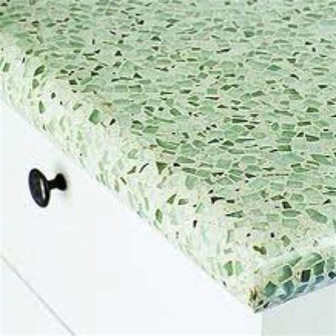 Sea Glass And Cement Countertops Love This Look One Day Ecofriendlydecorlivingrooms Green