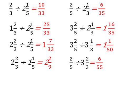 Dividing With Mixed Number Fractions Variation Theory