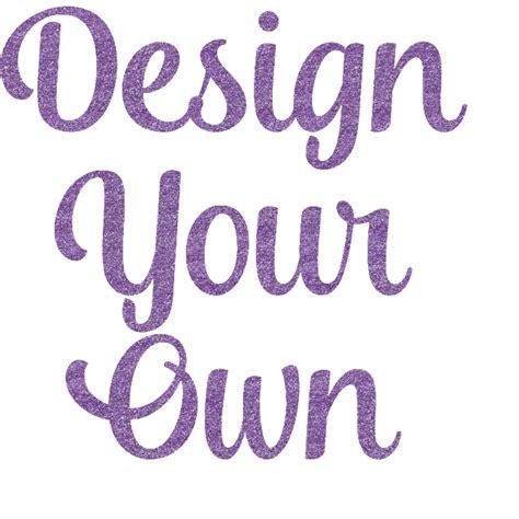 Design Your Own Glitter Sticker Decal Custom Sized Youcustomizeit