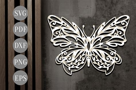 Download Butterfly Papercut Template, Spring Clipart SVG, DXF, PDF ...