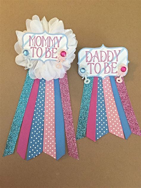 Gender Reveal Pink And Blue Baby Shower Pin Mommy To Be Pin