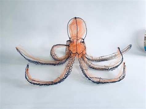 Octopus Wire Sculpture Marine Sculpture Wire Octopus Sea Etsy