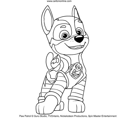 Dibujos De Paw Patrol Para Colorear Mighty Pups Imprimir A Dibujos