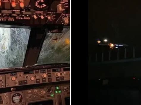 Plane Hits Huge Flock Of Birds Before Landing Sparks Fly Out Of Engine