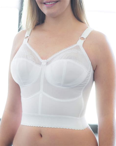 Cortland Intimates Style 7808 Embroidered Soft Cup Long Line Bra W