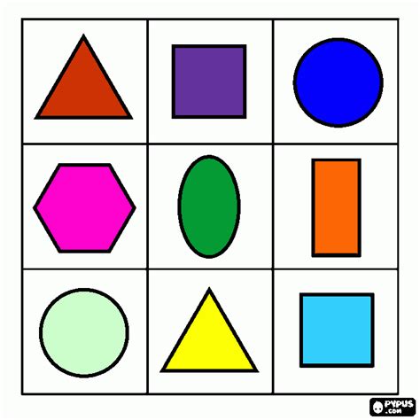Colorea Loteria Totalmente Gratis Figuras Geometricas Para Preescolar Figuras Geometricas