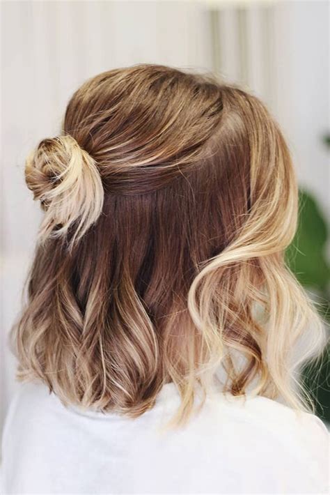 Ideal for either everyday wear or more posh occasions, half up half down hairstyles are great for all hair types and length, always making them a popular style choice. 7 Everyday Hairstyles For Short Hair - Society19
