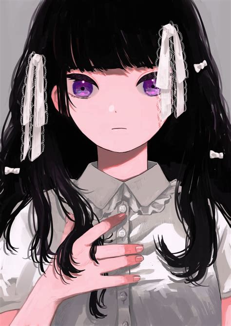 Anime Girl With Black Hair Weheartit