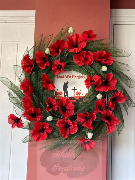 Remembrance Day Poppy Wreath Etsy