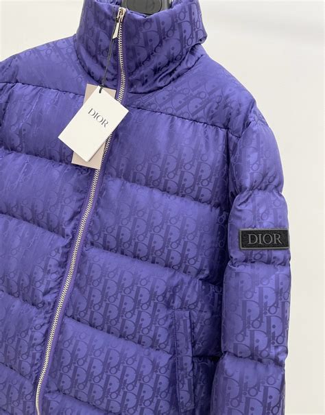 Dior Oblique Down Jacket Purple Technical Fabric Billionairemart