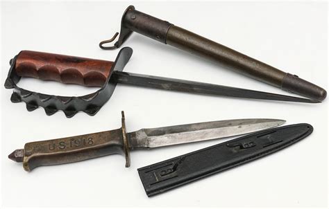 50 M 1917 And M 1918 Trench Knives One With Scabbard