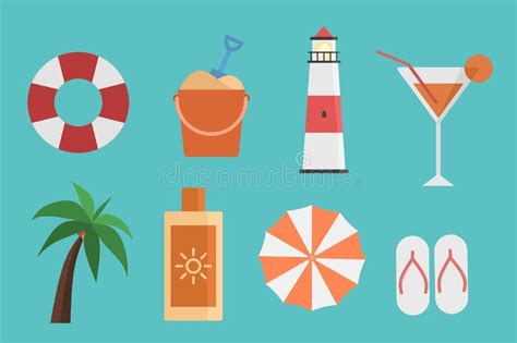 Summer Icon Set Stock Vector Illustration Of Party 248015224