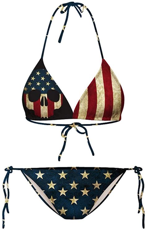 growing wild sexy american flag bikini for women patriotic red size a c kbac ebay