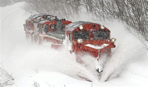 snowplow railcar fascinates train fans in hokkaido times of japan