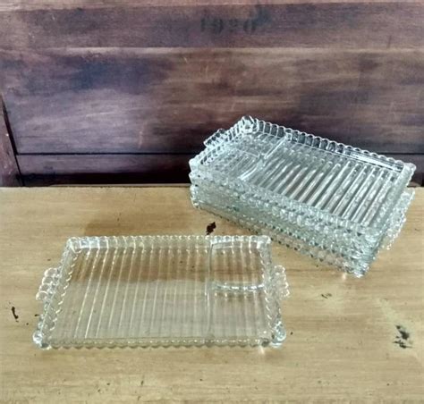 Hazel Atlas Boopie Glass Sip Smoke And Snack Tray Ball And Etsy