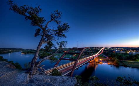 Hd Wallpaper Bridge City Town Urban Austin Texas 360 Bridge