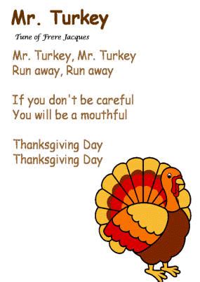 T is for turkey on thanksgiving day, h is for hurry, i'm hungry! we say. Mr. Turkey Song