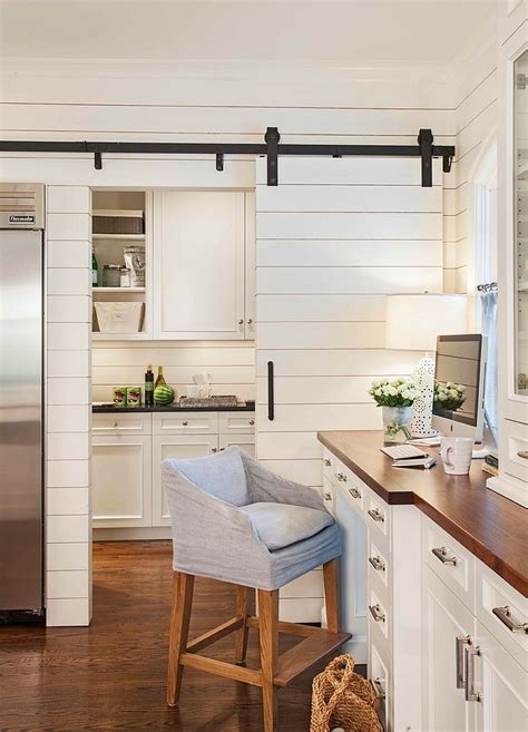 In addition, the sliding barn door allows you to adjust the door position freely and add an aesthetic feeling of this cabinet. 25 Trendy Kitchens That Unleash the Allure of Sliding Barn Doors