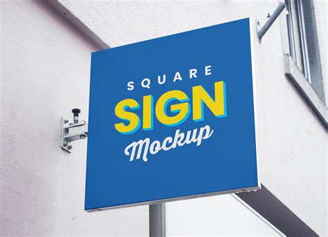 square signage board mockup psd good mockups