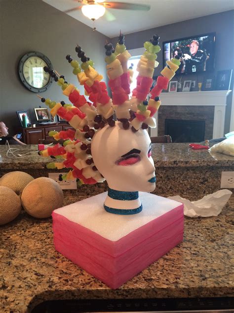 I Made This For An 80s Theme Party It Was Super Fun Fruit Mohawk