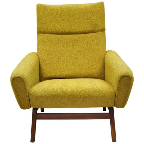 Vintage Mid Century Modern Danish Walnut Club Lounge Chair Adrian