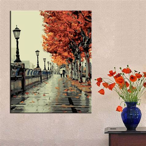Diy Scenery Oil Painting Paint By Numbers Canvas Wall Art Bvm Home