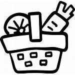 Icon Basket Picnic Vegetables Grocery Icons Svg