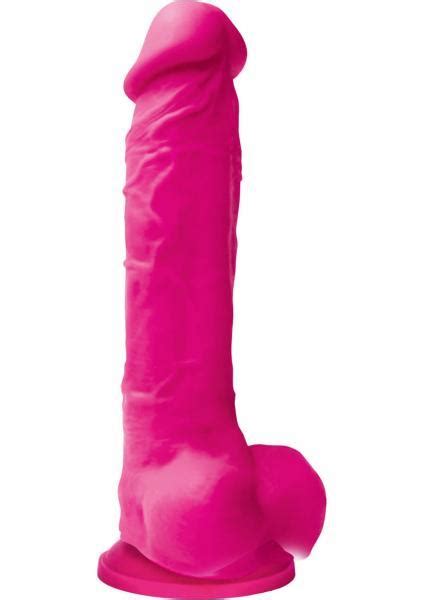 Colours Pleasures 8 Inches Silicone Dildo Pink On ButtPlugs Com