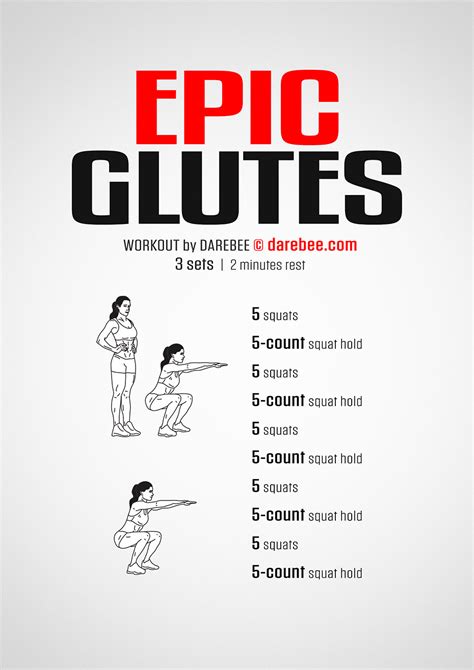 Epic Glutes Workout By Darebee Glutes Workout Glutes Pilates
