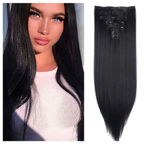 Jet Black Remy Hair Extensions Only 7094 Black Hair Extensions Jet