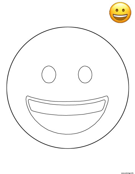 Coloriage Emoji Smiling Face Smiley