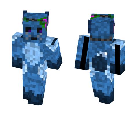 Download Blue Fox W Flowers Minecraft Skin For Free