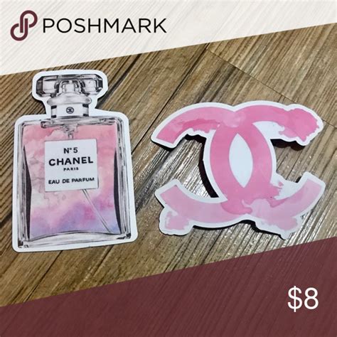2 Chanel Stickers Chanel Stickers Chanel Pink Chanel
