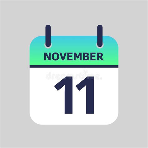 Calendar 11th Of November Stock Vector Illustration Of Business