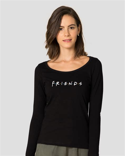 Buy Friends Logo Scoop Neck Full Sleeve T Shirt Frl Online At Bewakoof