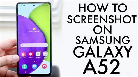 How To Screenshot On Samsung Galaxy A52 Youtube