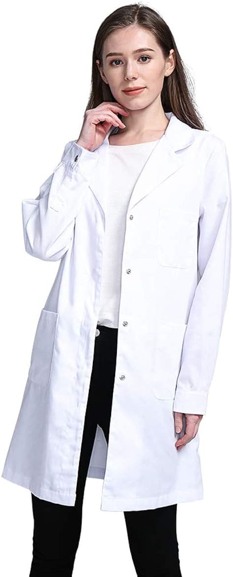 Icertag Lab Coat Medical Coat Doctor White Coat Women 36