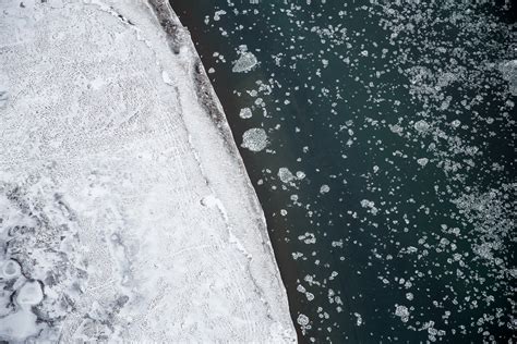 Gambar Air Salju Musim Dingin Tekstur Gelombang Embun Beku Es