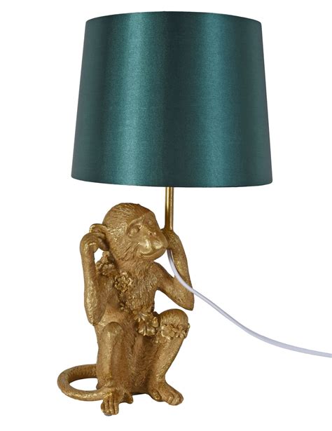 Colonial spirit bronze monkey bedside lamps | selency hoeveelheid. Table Lamp Monkey Gold Desk Bedside Light Animal Figurine ...