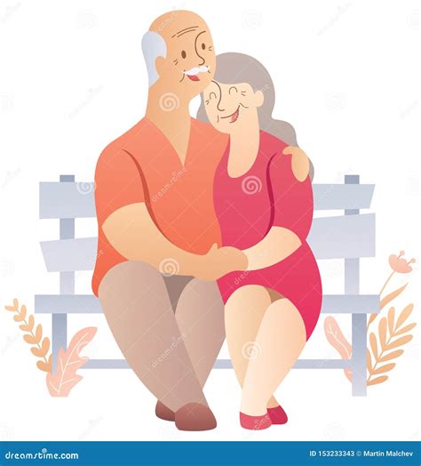 Old Couple On White Stock Vector Illustration Of Design 153233343