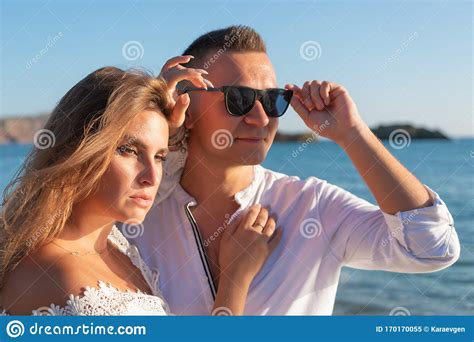 Happy Couple In Love On The Beach Summer Vacations Stock Image Image