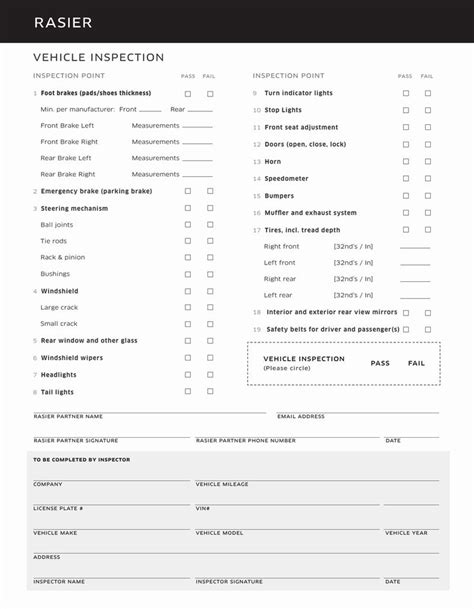 Printable Trailer Inspection Form Template