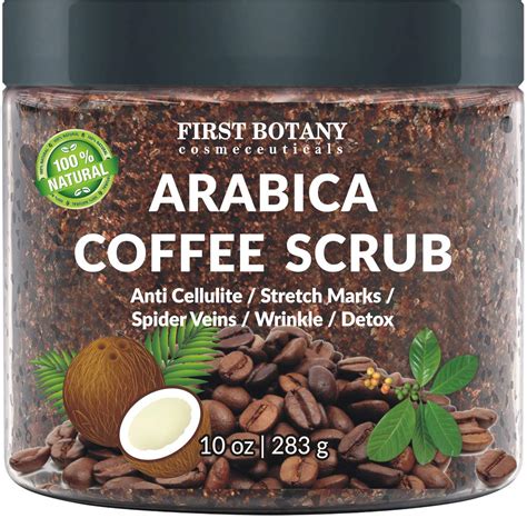 Buy 100 Natural Arabica Coffee Scrub With Coffee Coconut And Shea Butter Best Acne Anti