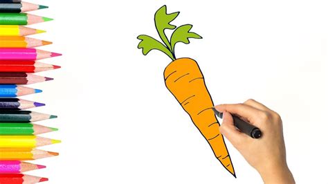 How To Draw A Carrot Step By Step Easy L Carrot Easy Drawing For