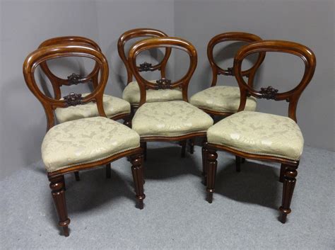 Beautiful Set Of Six Victorian Mahogany Antique Dining