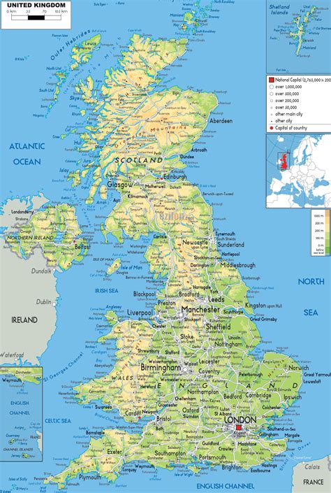 United Kingdom Map And United Kingdom Satellite Images