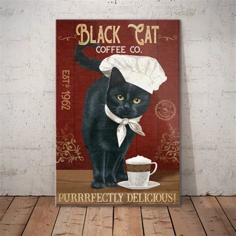 Black cat connects with local artists to help showcase their artwork and music. Black Cat Coffee Company Purrrfectly Delicious canvas