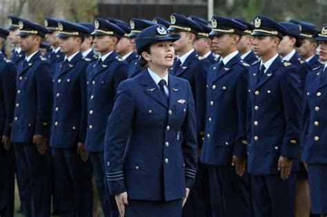 A Captain From The Chilean Air Force On Dress Uniform And Standing At