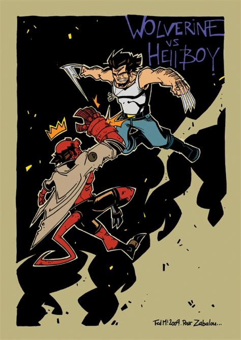Hellboy And Wolverine By Lapsus De Fed And Zabalou In Joulie Vincents
