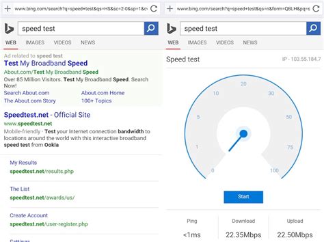 Microsoft Experiments With Showing Network Speed Test